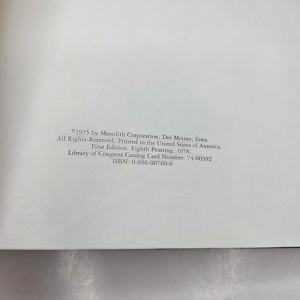 Better Homes and Gardens Heritage Cook Book 1975 1st Ed 8th Pr Vintage Hardcover